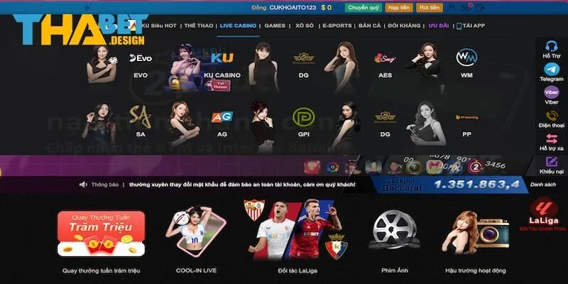 Tìm hiểu sơ lược về sảnh cược Casino Thabet