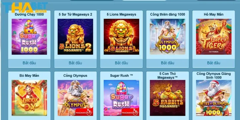 Tổng hợp giới thiệu Thabet với trò chơi nổi bật