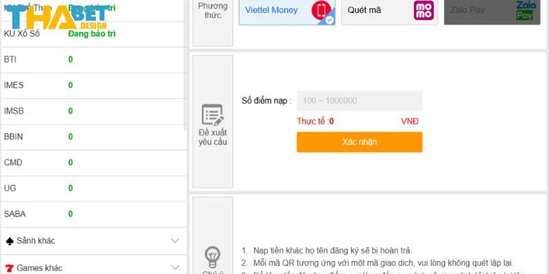 Nạp tiền qua ví điện tử Viettel Money